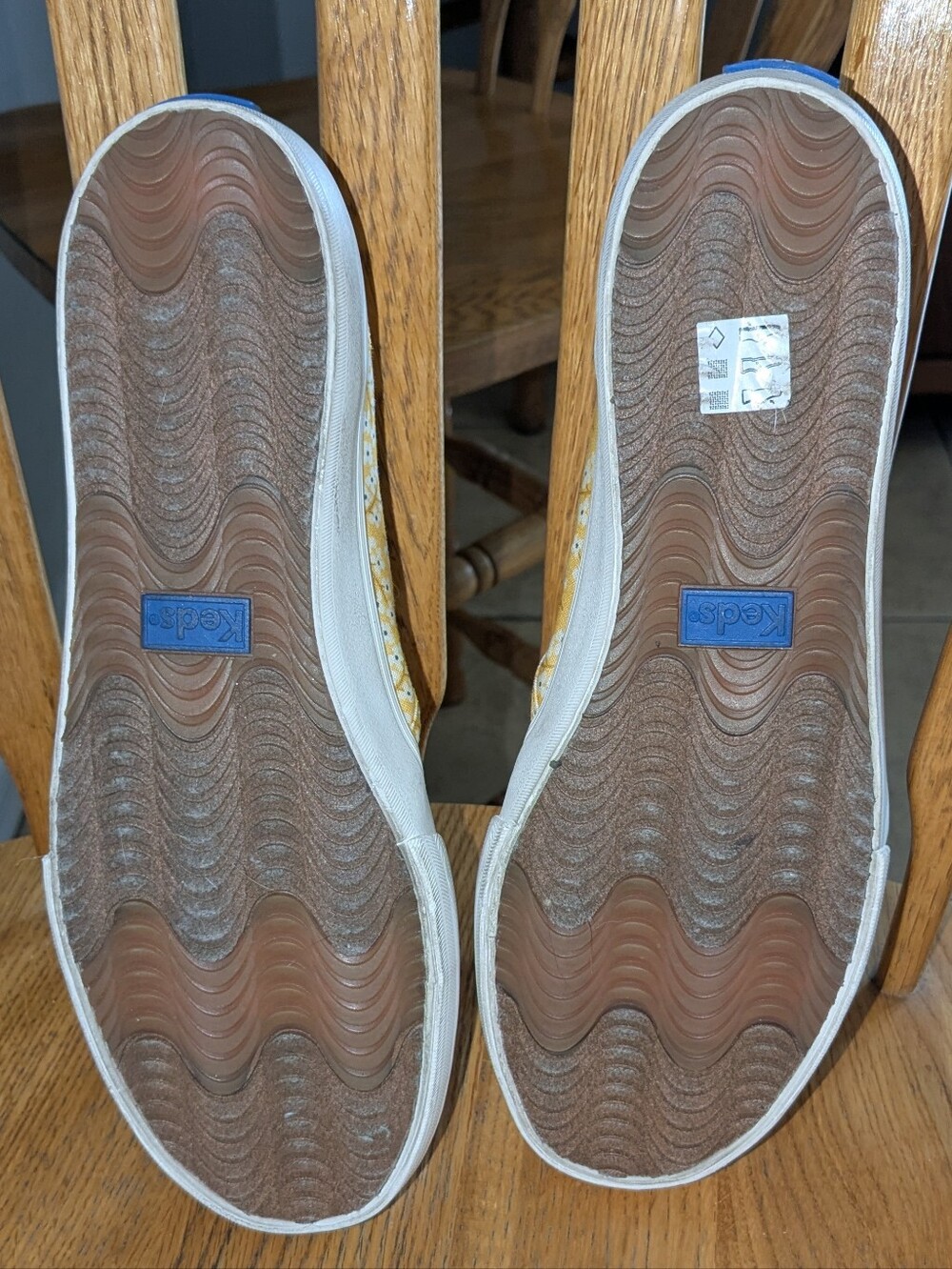Keds Yellow Floral Slip-On Sneakers 9.5 - Picture 2 of 3